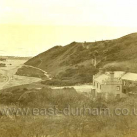 Dene Holme Hotel around 1900 showing beach to left.