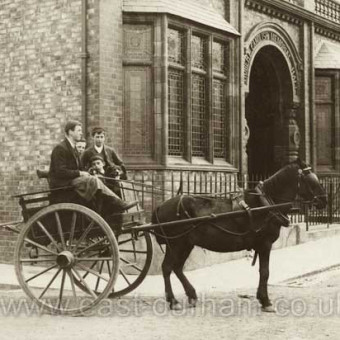 Robert Candlish Memorial Hall built by a grateful workforce in 1893, demolished in 1980's.Photograph probably early 1900's