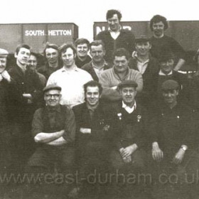 Staff at Docks 1971/2
Back Row; Kenny Holmes, Keith Freak.
Middle Row; Mick Lanagan, Tommy Jubb snr, Alan Lewis, Tommy Johnson, Fisher, Eddie Haggan, John Nesbitt, Jack Hall, Alfie White, Don Hutchinson, Bill Renwick, Norman Parrington.
Front Row; Jack Andrews, Derek Winder, Jimmy Winder, Les Horseman.
Info from Dennis Campion.