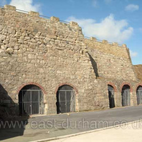 More recent photograph of the old lime kilns under lighthouse cliff.
Photograph from Stafford Linsley