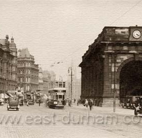 Newcastle Central Station looking towards St Nicholas Cathedral.
