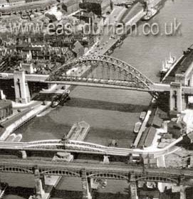 Tyne bridges, date not known.