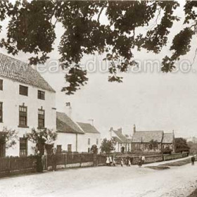 Hawthorn c 1900, former Quaker Schoolhouse at left of frame, church at right.
