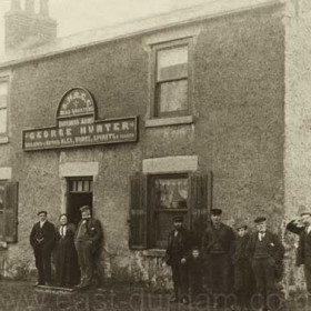 The Butcher's Arms, South Hetton, landlord George Hunter in 1903, also the headquarters of SHRCC (cricket club?)