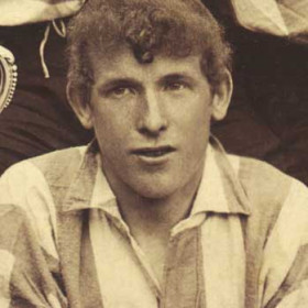 C JEFFERIES, player with Seaham Villa AFC. Photograph 1899