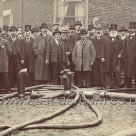 T S Forster's patent apparatus for supplying water to fire engines.
I have no date or any other information for this photograph, probably 1880-1900, can you help?