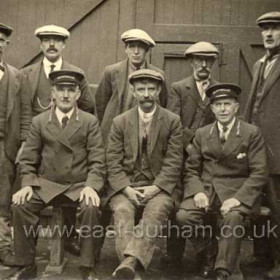 Water Board Staff, Jarrow 1923.
Back Row; ?, ?, Fletcher, Mall Bonner, Gilbertson.
Front Row; Phillips, Dixon, Hood.
I know this photograph has nothing to do with Humbledon but I had nowhere else to put it, so.....
