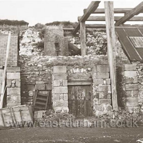 Cookhouse in north dock.In the days of the wooden sailing ships cooking was not allowed on board while in dock because of the danger of fire.Photo c 1970?