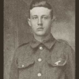 J J WILLIAMS, p/graph from St John's Roll of Hon. WW1