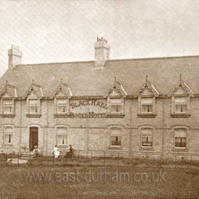 Blackhall Rocks Hotel in 1905. This Hotel was built by Nimmo's of Castle Eden Brewery for the coming of the Railway, as there were no houses at the time, it was taken over by a religious movement until 1914 when the Army took it over for the duration of the war.
In 1918 Blackhall Workmen's Club took it over, at the rear of the Hotel there were some pleasure gardens, and a band stand, so the Club also opened a Convalescence Home, which according to my father went very well, the local garage owner put a generator in the cellar so they had electricity from then on.
Shortly after the 1926 strike it went into liquidation, Horden Collieries ltd took it over and made flats for miners at the colliery, it was like that until aprox 1967 when the Category D for demolition came into force and it was demolished
Bob Williams.