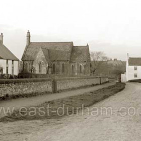 Hawthorn Village around 1900. The church of St Michael and All Angels is centre frame.