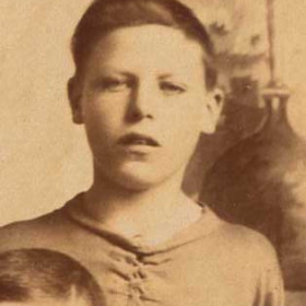 J Bell, player for New Seaham Boys 1908-09. Photograph 1909